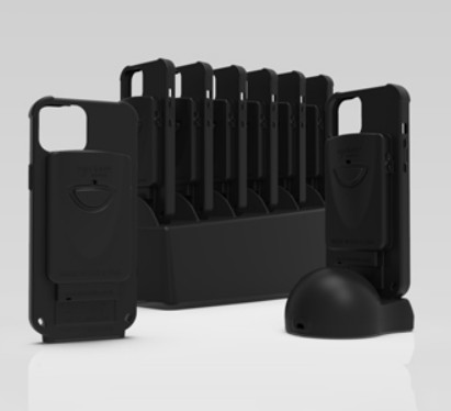 Illustration pour Socket Mobile DuraSled pour iPhone 15 le scanner mobile professionnel et flexible