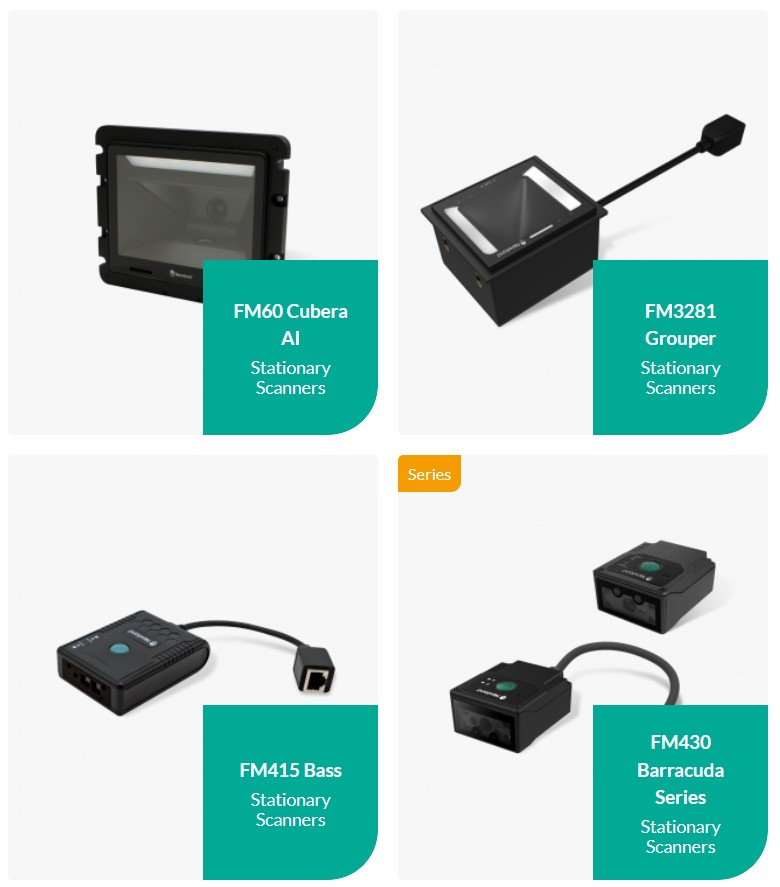 Illustration pour Newland scanners fixes — FM100 &agrave; FR50, la gamme compl&egrave;te pour bornes, retail et automatisation