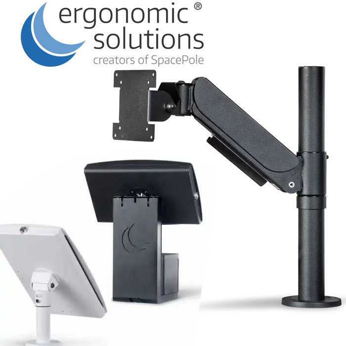 ERGONOMIC SOLUTIONS - ING5000-MH-W-32 - Ingenico Lane-5000 MultiGripÉ (avec poignée) - WH