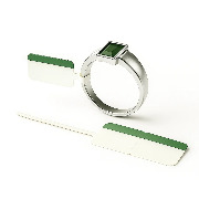 etiquettes standard blanches filet vert bijoux bijouterie  boucle lanière