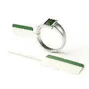 etiquettes standard blanches filet vert bijoux bijouterie  boucle lanière