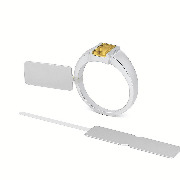 etiquette blanche bijoux bijouterie  boucle transparente