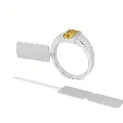 etiquette blanche bijoux bijouterie  boucle transparente