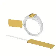 etiquette  or mat bijoux bijouterie  boucle transparente