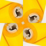 rubans etiquette jaune soleil