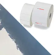 rouleau &eacute;tiquette polyester m&eacute;tallique argent brillant imprimante jet d encre
