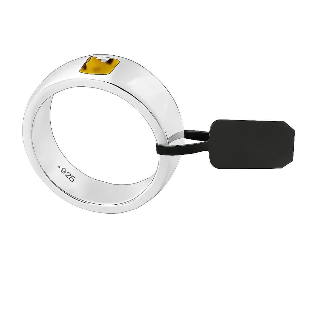 etiquette boucle noire bague collier bijoux