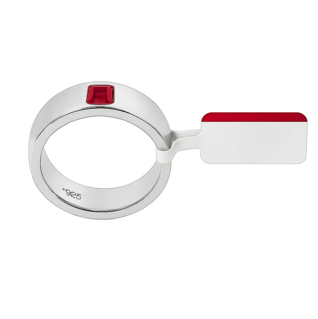 etiquettes boucle blanches filet rouge bijoux bijouterie montre bague collier