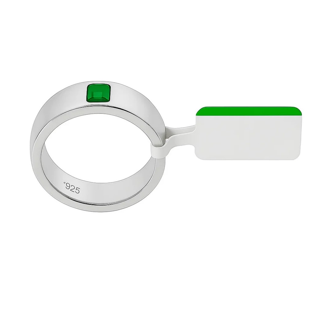 etiquettes standard blanches filet vert bijoux bijouterie  boucle lanière