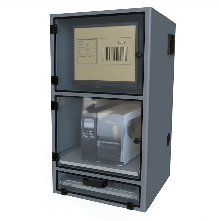 Armoire de protection poussière eau humidité écran panel PC imprimante étiquette
