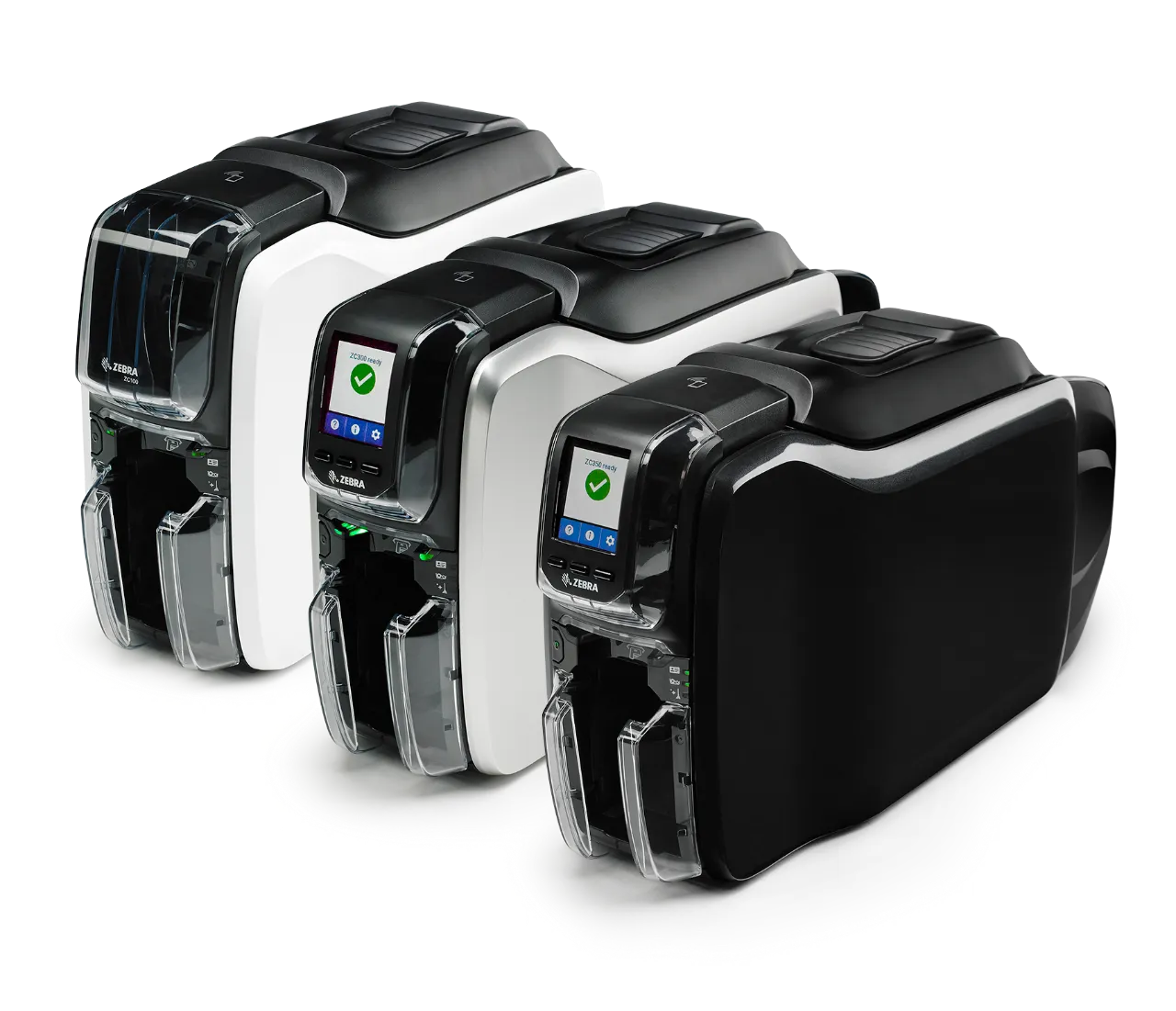 Gamme Zebra ZC100 ZC300 et ZC350 pour impression de cartes PVC