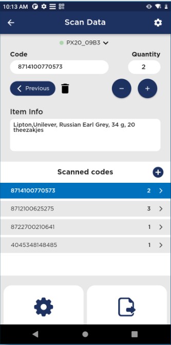 Connexion USB lecteur Opticon