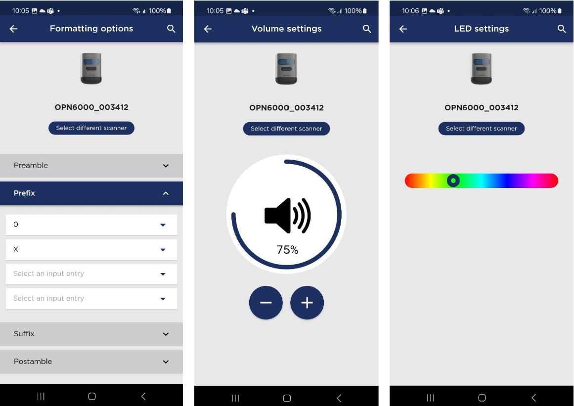 Gestion appareils bluetooth Opticon via OptiConnect apple ios windows android