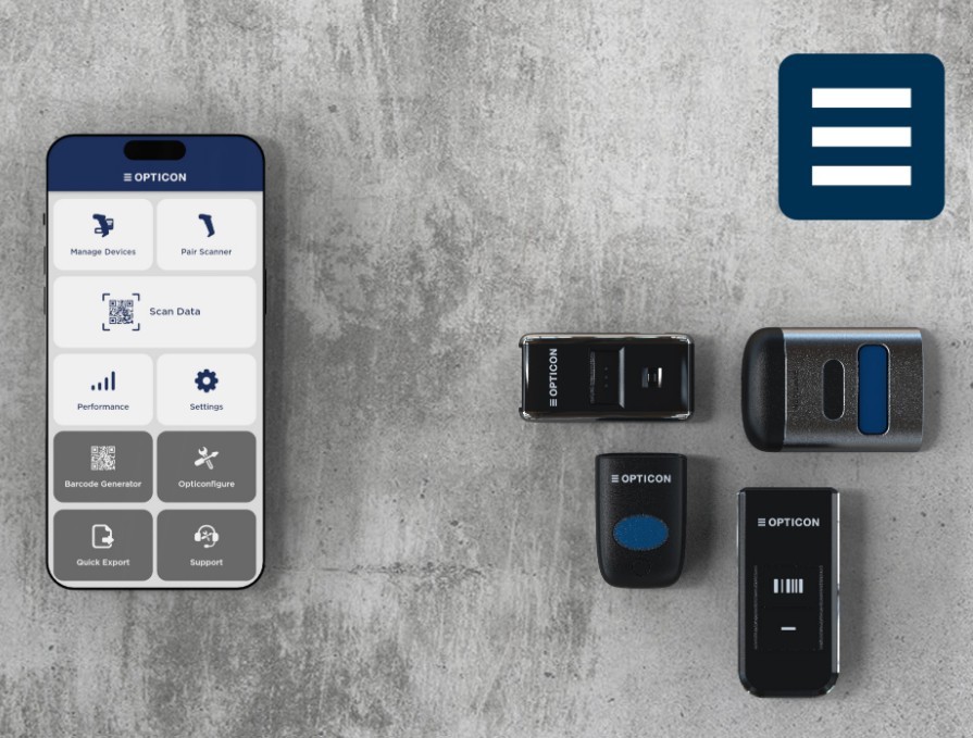 Gestion appareils bluetooth Opticon via OptiConnect apple ios windows android