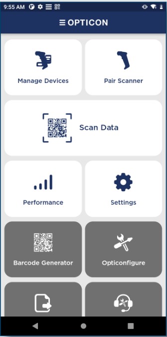 OptiConnect gestion des scans opticon