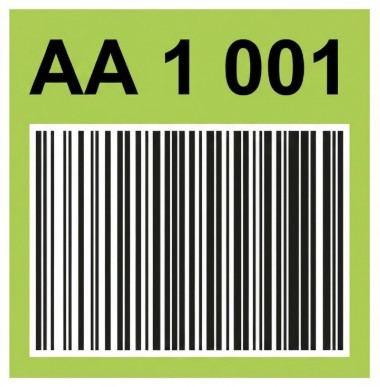 panneau emplacement plafond codes barres logistique