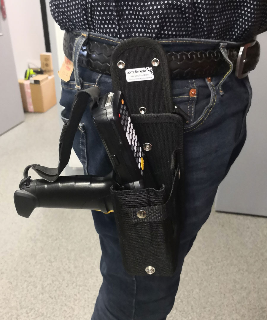 Holster pour Terminal de Saisie avec Passant Ceinture, Ceinture et Support  Stylo, Etui pour Scanner Smartphone, Système d'Accès Rapide, Taille S