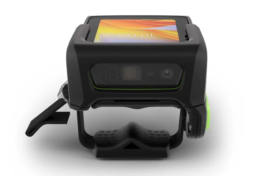 Terminal industriel robuste Zebra WS501 certifié étanche IP65 contre la poussière.