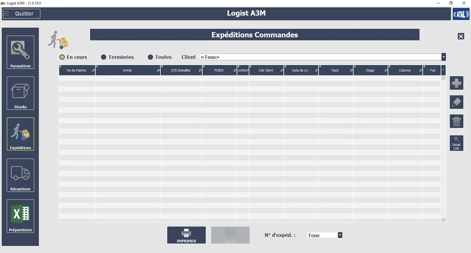 Aper&ccedil;u 6 LOGIST A3M WMS