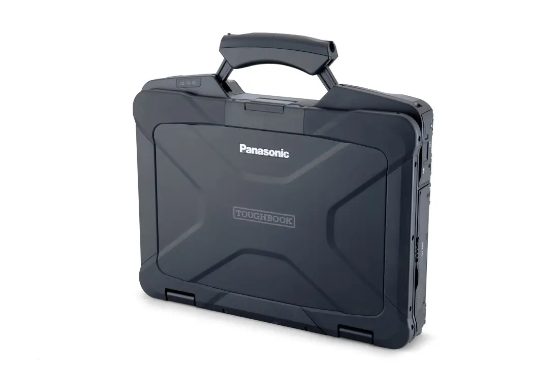 Ordinateur durci Panasonic avec connectique complète USB, HDMI et LAN.