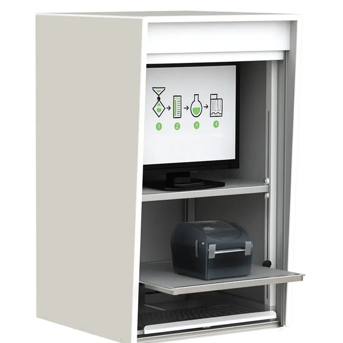 Armoire de protection étanche agro alimentaire imprimante étiquette écran