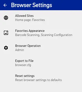 Terminal Memor utilisant Enterprise Browser