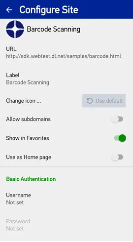 Navigateur web sécurisée sur terminaux Datalogic
