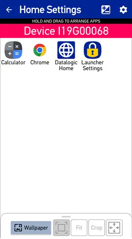 Sélection d’applications autorisées dans Datalogic Launcher –Datalogic Memor 20