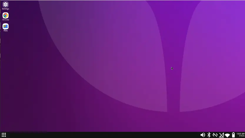 Bureau Android WorkDesk avec raccourcis