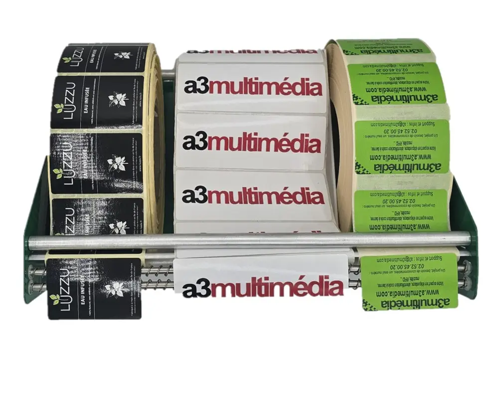 distributeur étiquette adhésives manuel dévidoir plusieurs rouleaux