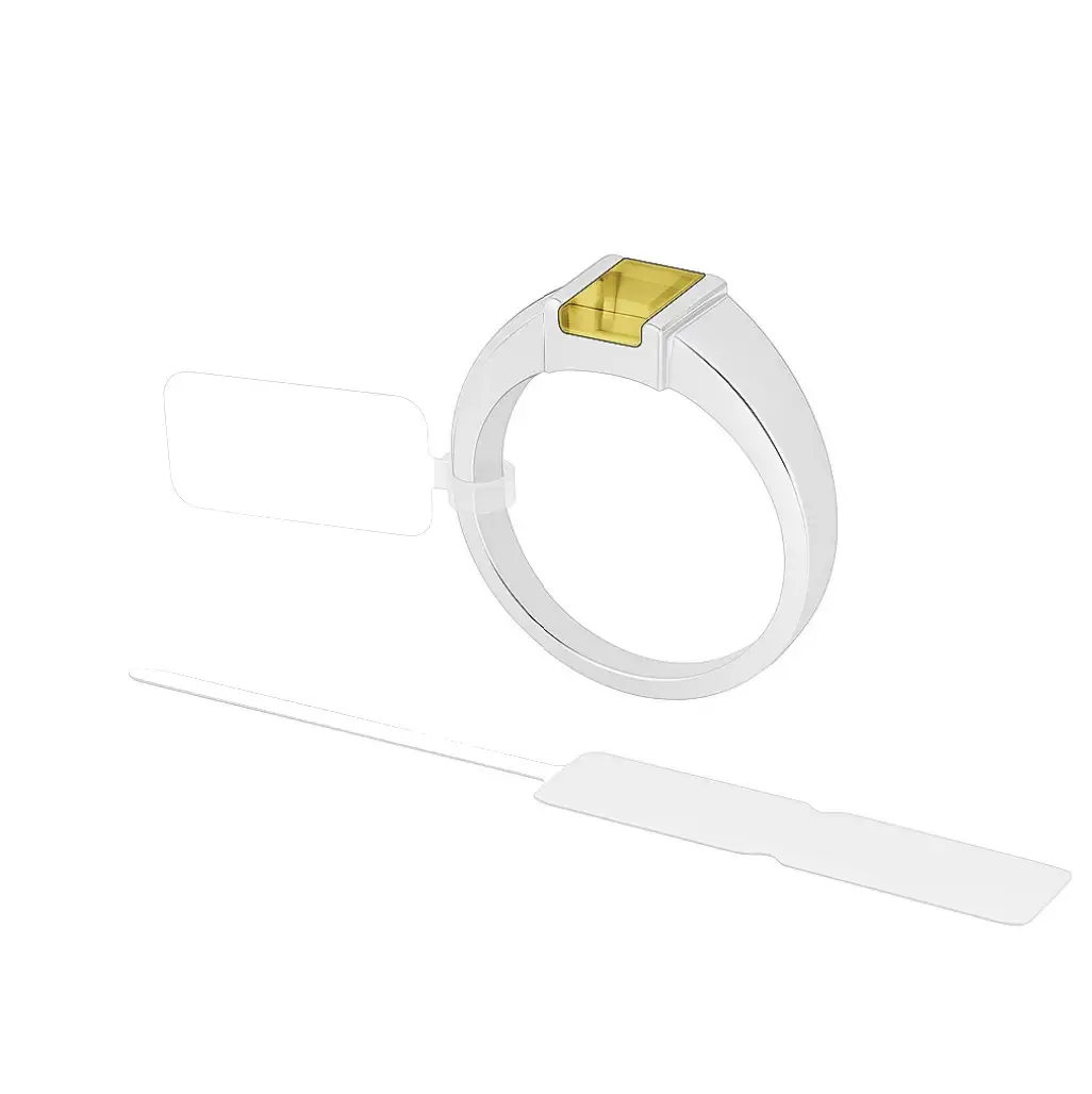 etiquette  transparente bijoux bijouterie  boucle 