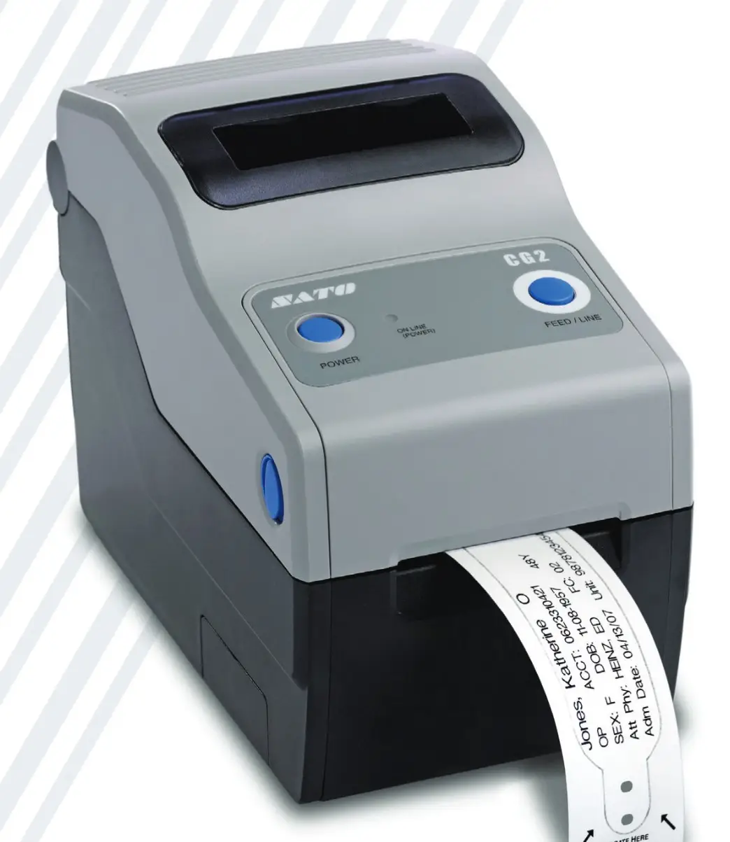 imprimante compacte &eacute;tiquette sato CG2 CG212 bracelet 300dpi