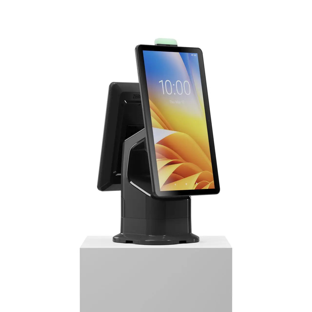 borne tactile avec scanner codes barres zebra kc50 15 pouces