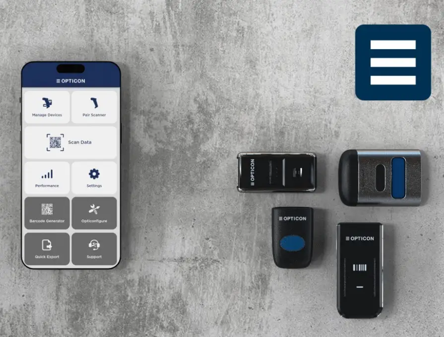 Gestion appareils bluetooth Opticon via OptiConnect apple ios windows android