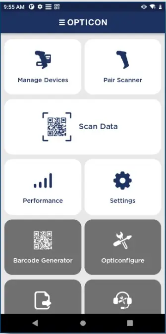 OptiConnect gestion des scans opticon