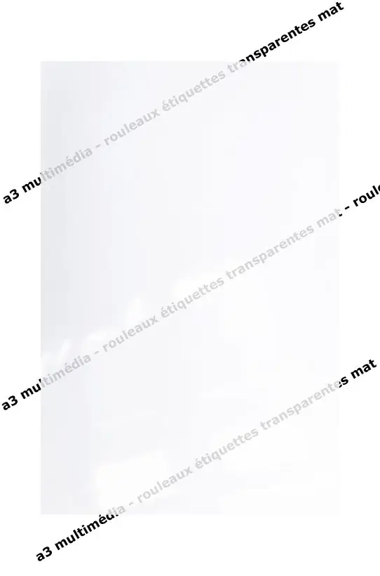 &eacute;tiquette transparente brillante en polypropyl&egrave;ne 