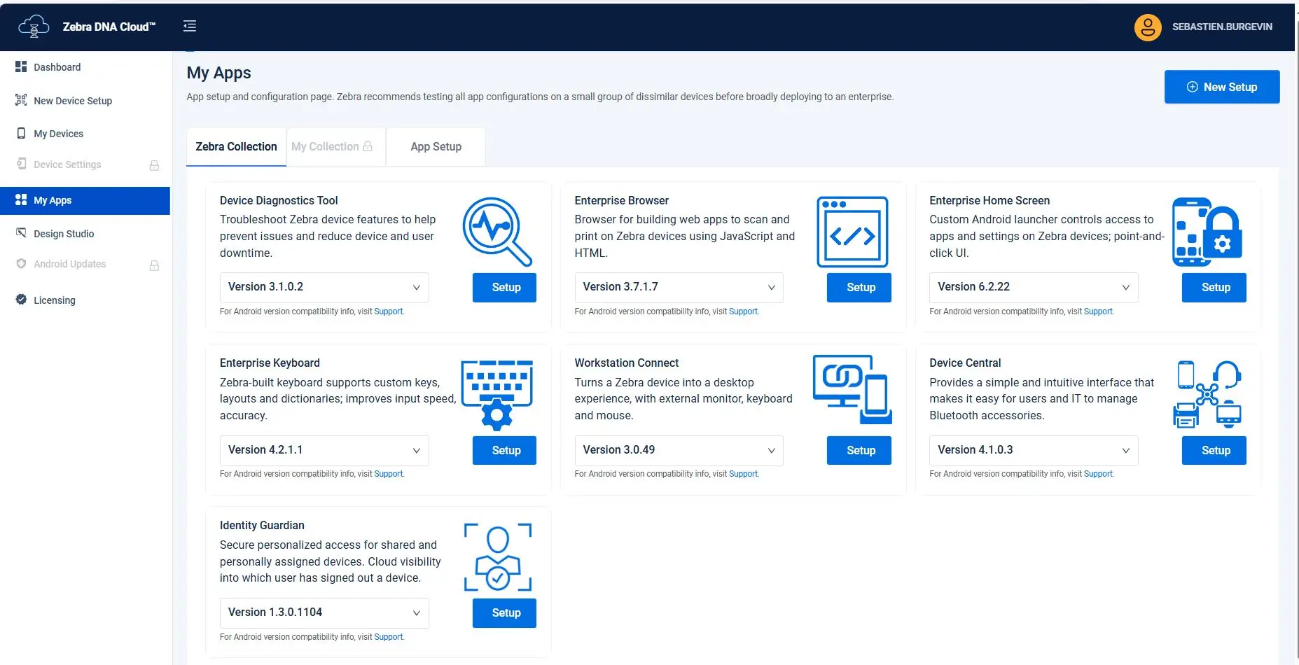 logiciel zebra dna cloud Zdna gestion mdm emm