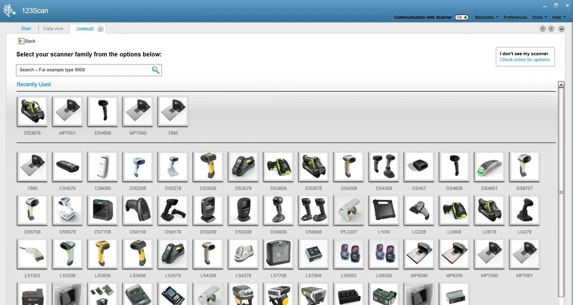 logiciel 123scan Zebra configuration lecteur code barre