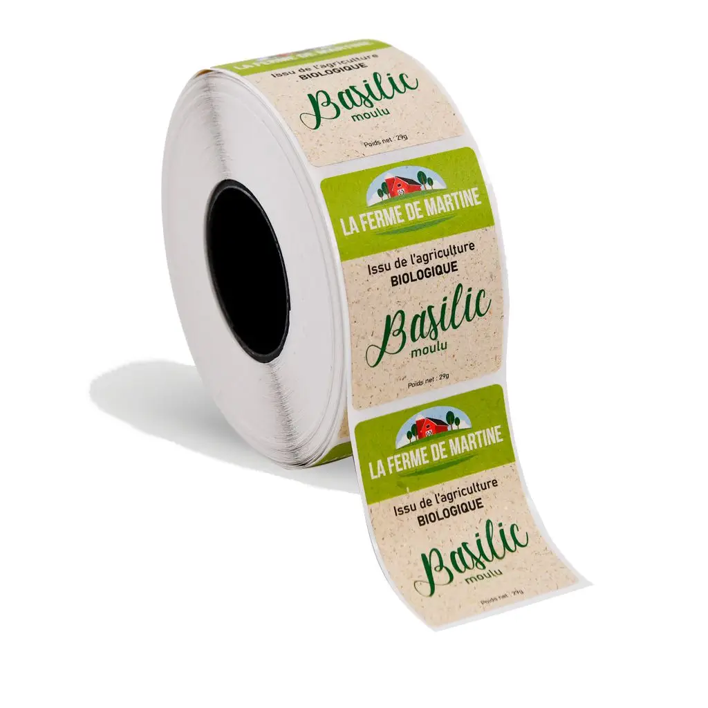 etiquette ecologique base herbe