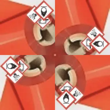ruban rouge pictogramme clp ghs sgh