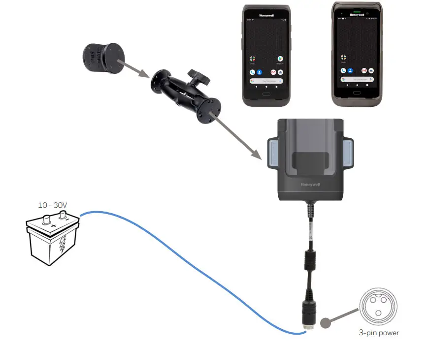 Aper&ccedil;u 6 Socle chargeur v&eacute;hicule Dolphin CT40 CT40XP