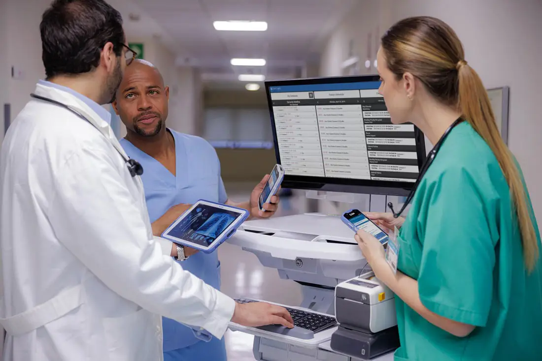 Tablettes medicale zebra et45-HC code barre hopitaux santé désinfectante