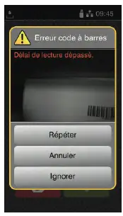 Verification de codes barres CC200SQ
