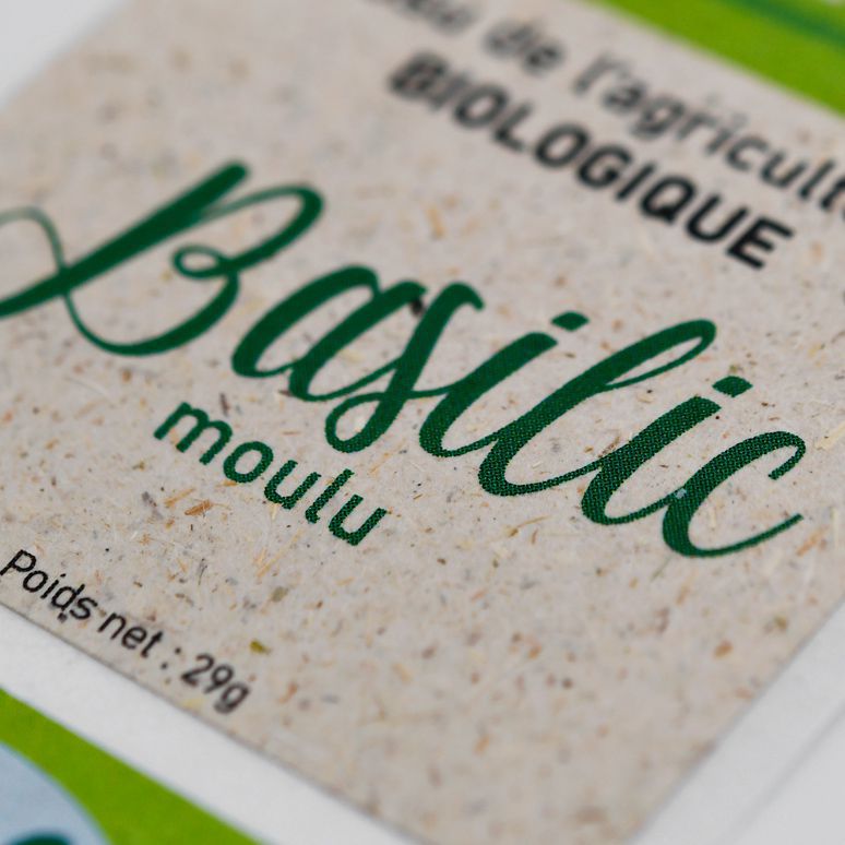 Etiquette papier kraft naturel autocollante personnalisée écologique