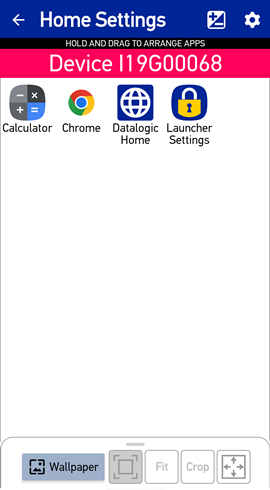 Sélection d’applications autorisées dans Datalogic Launcher –Datalogic Memor 20
