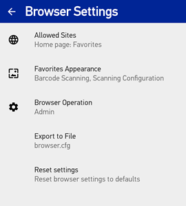 Terminal Memor utilisant Enterprise Browser