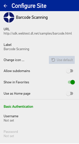 Navigateur web sécurisée sur terminaux Datalogic