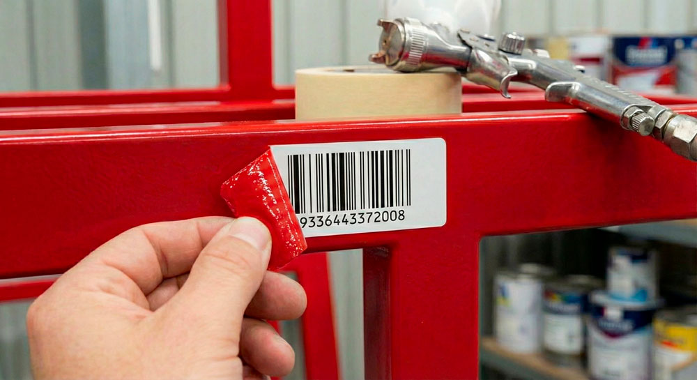 étiquette masquage peinture industrielle