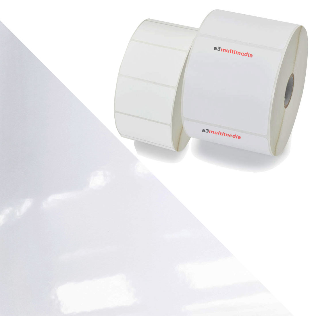 rouleau étiquette papier brillant adhésif renforcé imprimante jet d encre