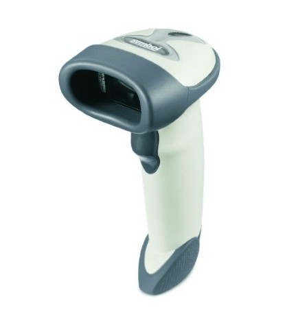 Douchette Zebra LS2208 lisant un code EAN.